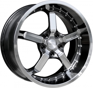 CD20 Iridium Wheel - Black With Machined Lip & Face - 20 x 8.5
